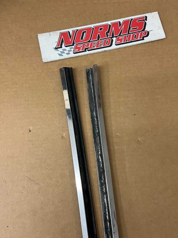 Mopar A Body Barracuda 1967-69 Door Glass Chrome Trim Stainless molding FASTBACK gallery