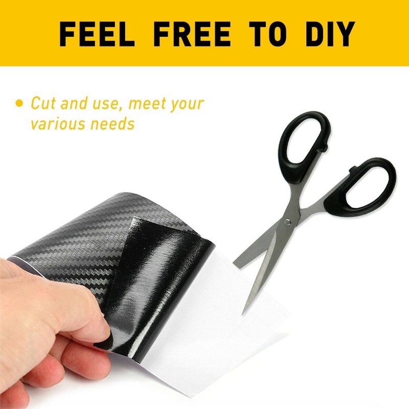 Car Door Protector Sill Scuff Cover Sticker Antiscratch 5D CarbonFiber Strip 7CM gallery