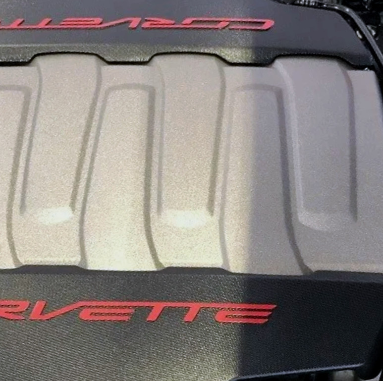RED C7 Engine Cover Plastic Letters Set For 2014-19 Chevy Corvette NOT VINYL