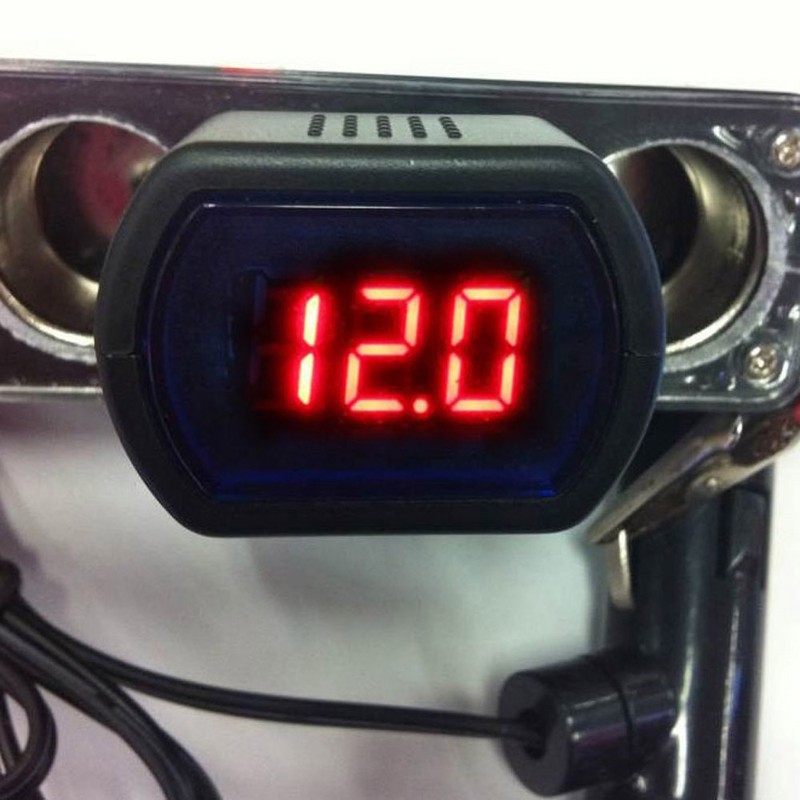 LED Digital Volt Voltage Meter Car Cigarette Lighter Volt Voltage Gauge 12V 24V gallery