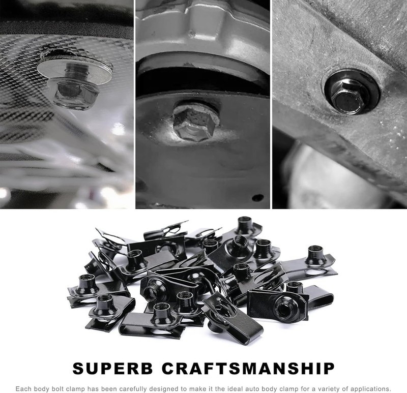 10-Piece Bolt & U-Nut Clip Kit for Secure Automotive Fastening - Easy to Install gallery