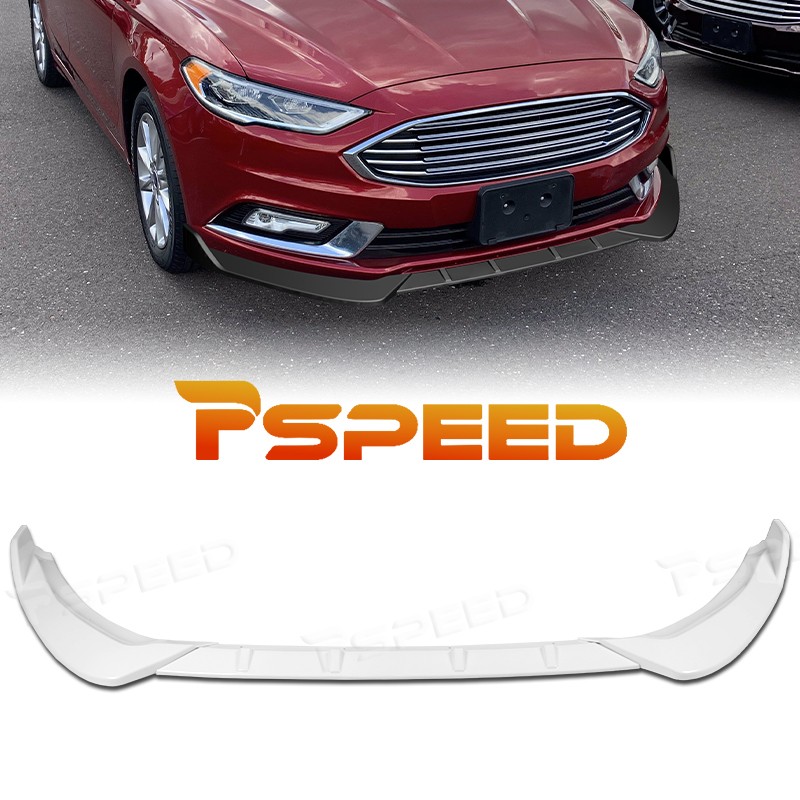 Painted White Car Front Bumper Spoiler Lip Trim For Ford Fusion Mondeo 2017-2018