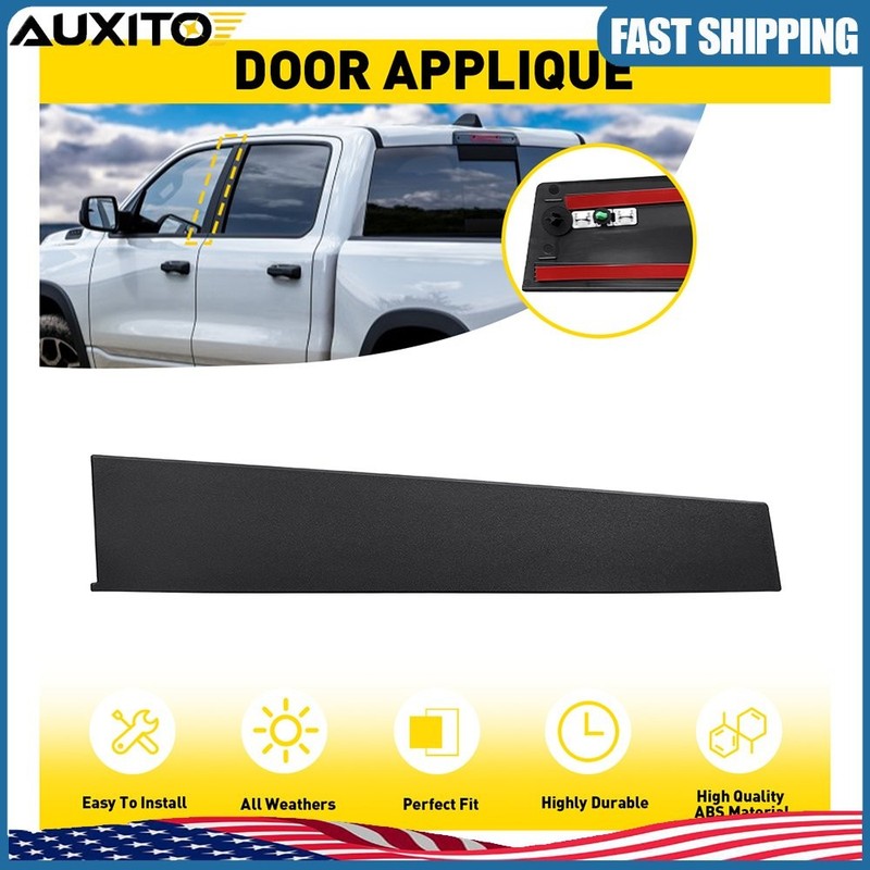 Front Driver Door Applique B Pillar Molding Trim For 2019-26 RAM 1500 68292929AD