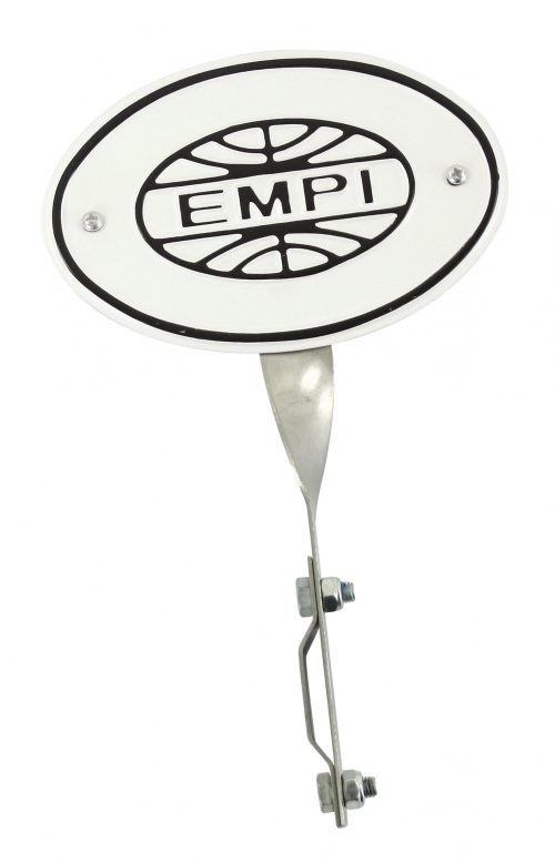 VW BUG BEETLE EMPI «GLOBE LOGO» ORIGIN PLATE & BRACKET