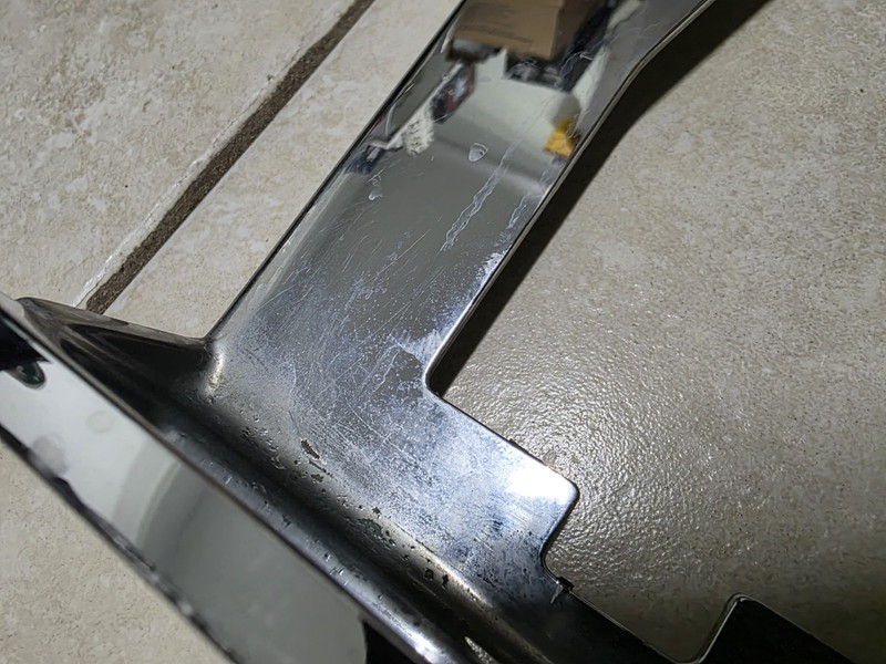 86-90 Chevy Caprice Rear Chrome License Plate Pocket Panel Trim Used gallery