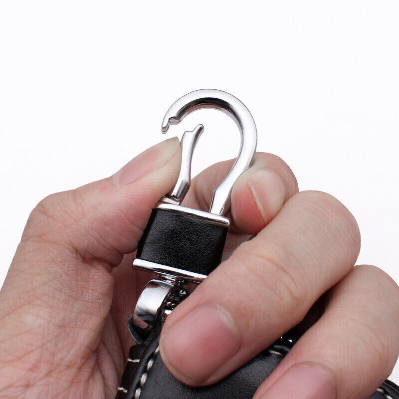 Cowhide Leather Car Key Case Keychain Remote Key Fob Cover for Cadillac gallery