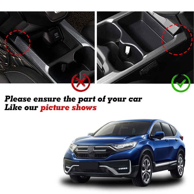 For Honda CRV 2021 2022 Center Consoles Cup Holder Trim Carbon Fiber Grain Decor gallery