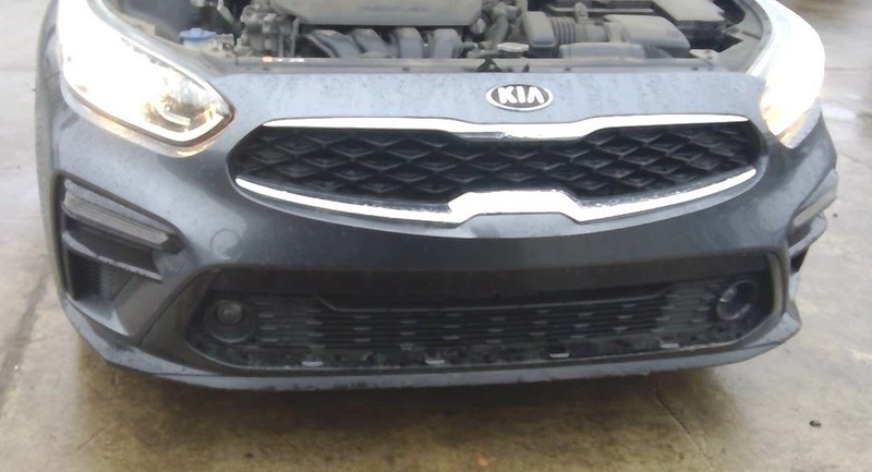 2019-21 Kia Forte Sedan Front Bumper Satin Chrome Upper Grille Cover Fascia GRAY