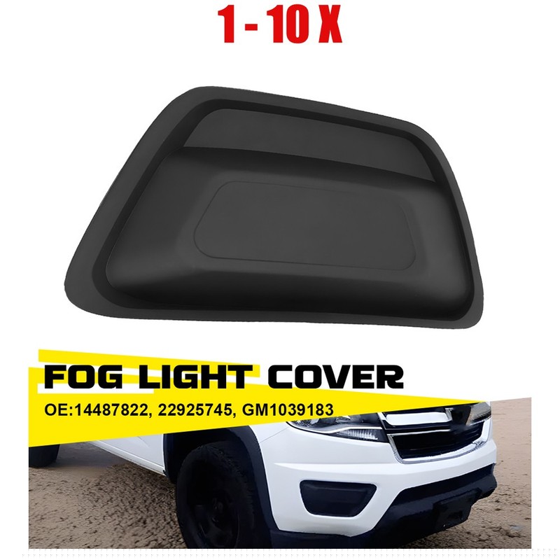 1-10X Right Black Bumper Fog Light Bezel Lamp Cover for 2015-2020 Chevy Colorado