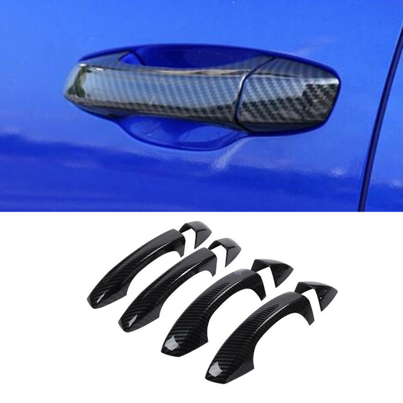 Carbon Fiber Side Exterior Door Handle Cover Trim For Audi Q3 2019-2023 8CPS