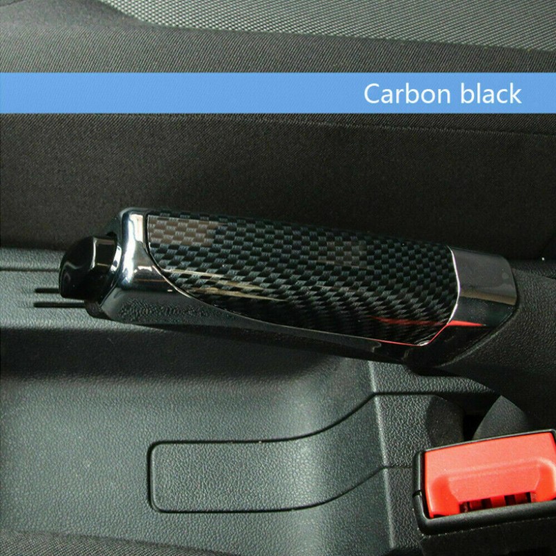 1pc Carbon Fiber Style Car Hand Brake Cover Sleeve Protector Decor Handbrake