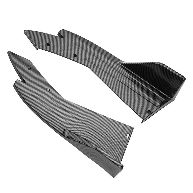 Rear Bumper Spoiler Splitter Lip Diffuser Kit Universal ABS Carbon Fiber Look gallery