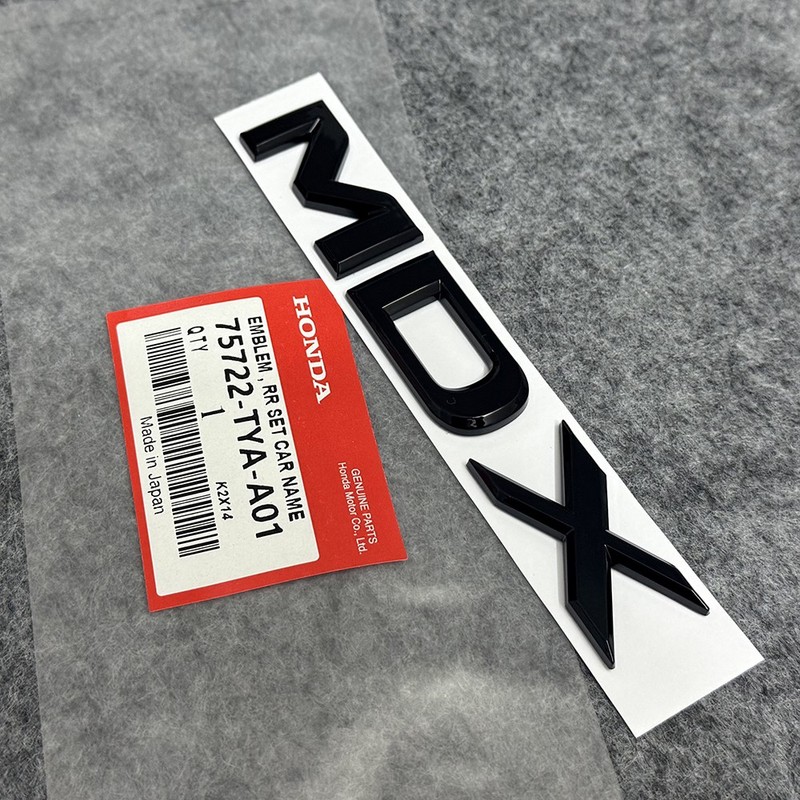 Gloss Black Trunk Emblem For Acura MDX 2017-2026 A-Spec TypeS Hybrid Sport Badge gallery