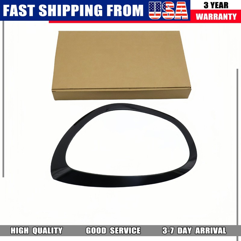 Black For 17-23 Mini Cooper Countryman Chrome Headlight Ring Bezel Cover Trim x2 gallery