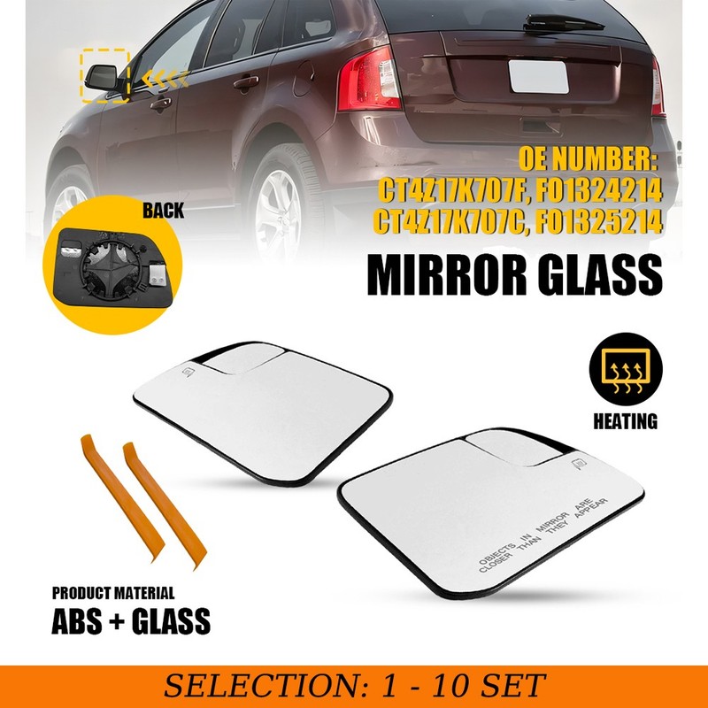 2-20 Left+Right Mirror Glass Heated Fit 2011-2014 Ford Edge Lincoln MKX Assembly