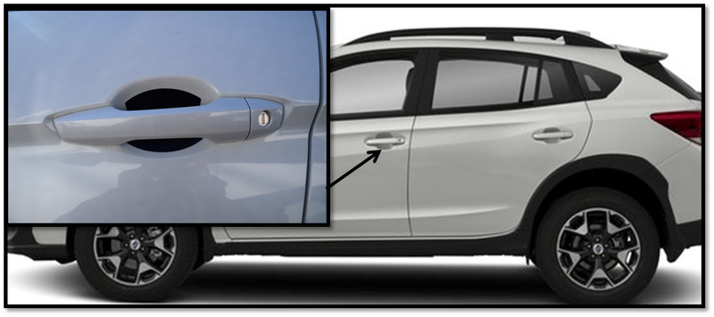 Fits Subaru Flat Black Matte Auto Accessory Car Door Handle Scratch Guard 4 Pcs
