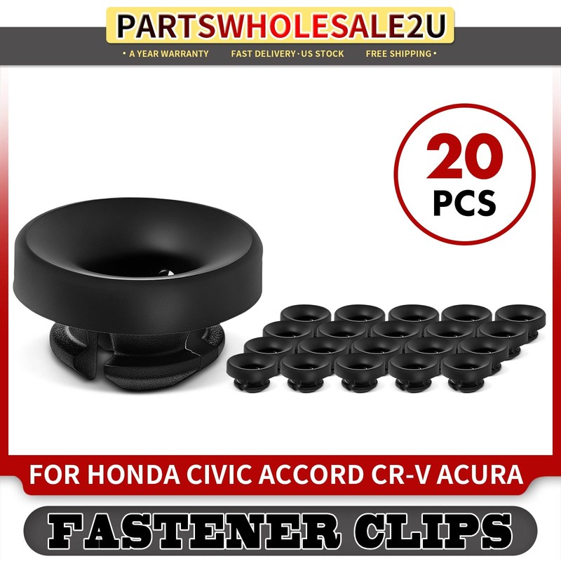 20Pcs 8mm Rod 11mm Hole Hood Prop Holder Grommet Retainers Clips for Honda Acura