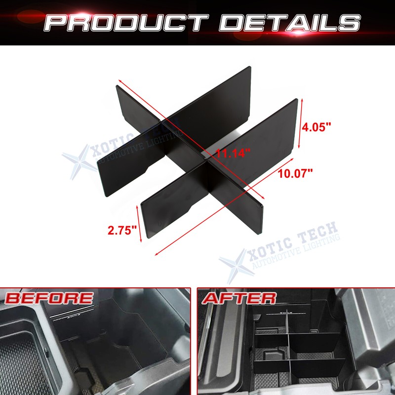 Center Console Armrest Organizer Lower Divider For RAM 1500/2500/3500 2019-up gallery