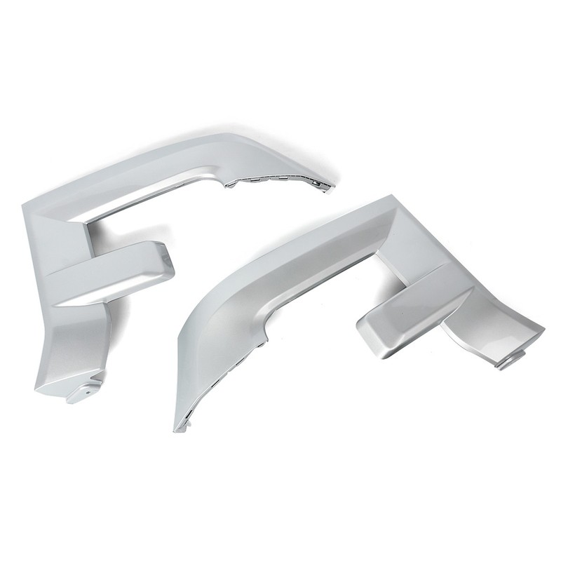 For Ford 2015-2017 F-150 Ingot Silver Painted Headlight Bezel Trim Grill Molding gallery