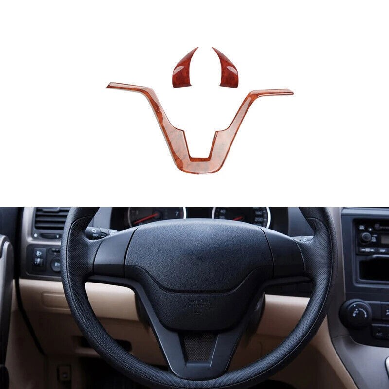 For Honda CRV CR-V 2007-2011 ABS Mahogany Center Console Interior Stickers