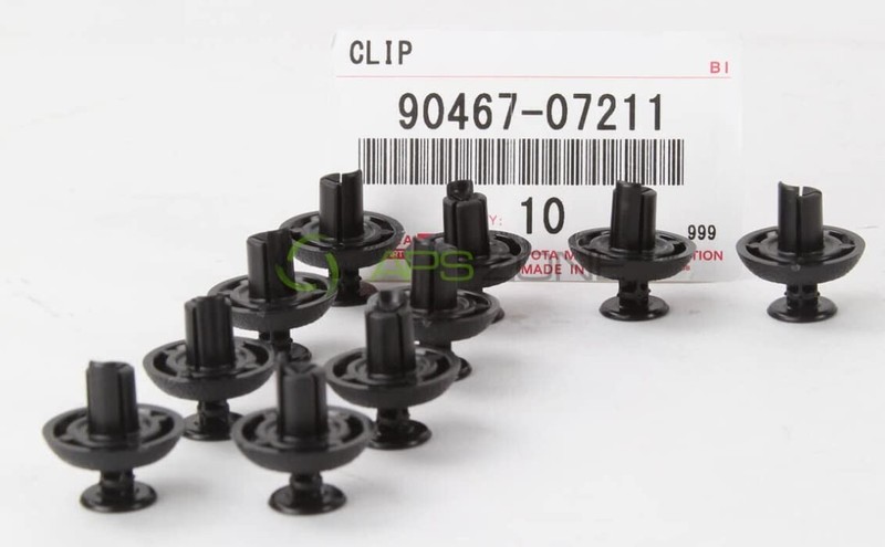 GENUINE OEM TOYOTA HIGHLANDER LEXUS RADIATOR COVER GRILLE CLIPS -10pc 9046707211