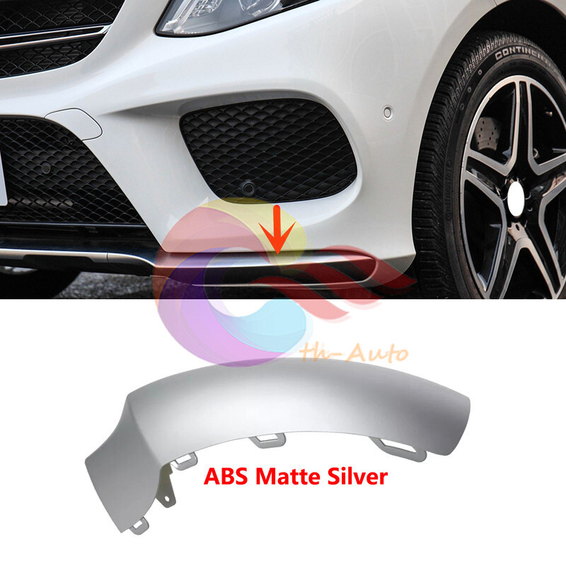 Matte Silver Left Side Front Bumper Trim For Mercedes W166 C292 GLE 43AMG 16-19