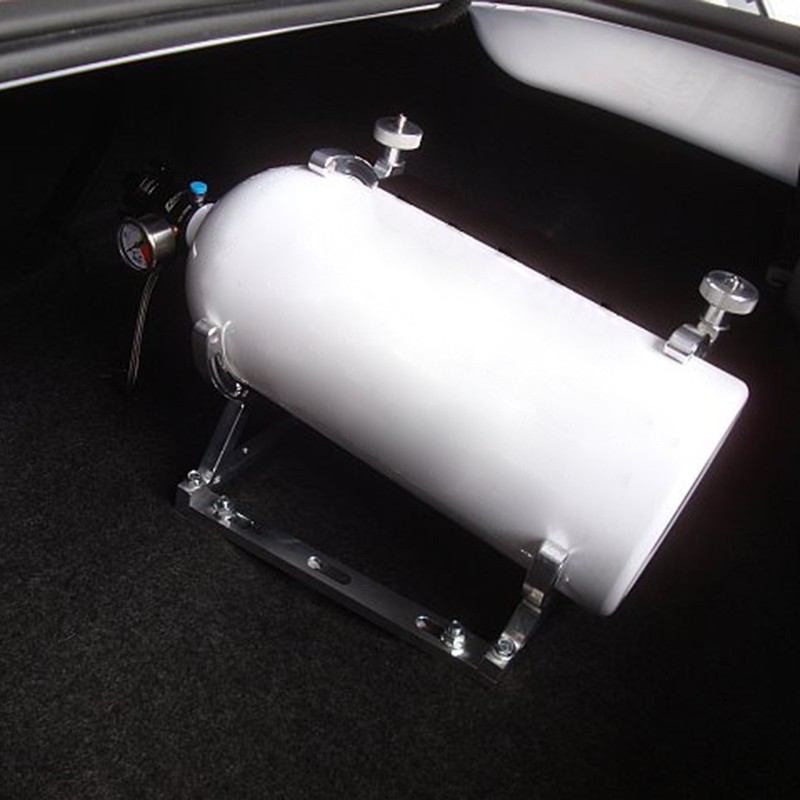Billet Aluminum 7" Nitrous Oxide Nos Single Bottle Holder Bracket Mounting Kit gallery