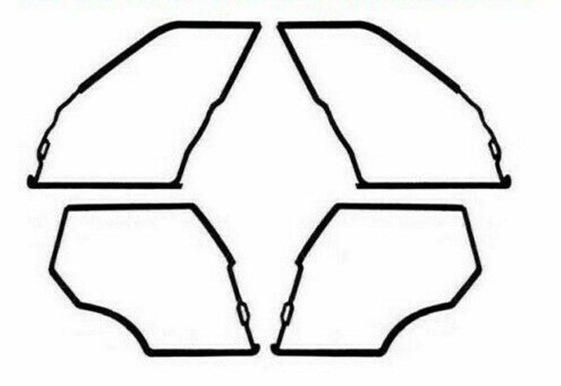 Mercedes Benz W123 - Door + Trunk Rubber Weatherstrip Seal Set 5 Pieces gallery