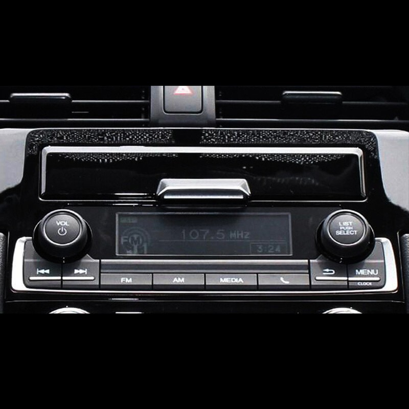 10x Gloss Black Central Console AC Button Cover Trim For Honda 10th Civic 2016+ gallery