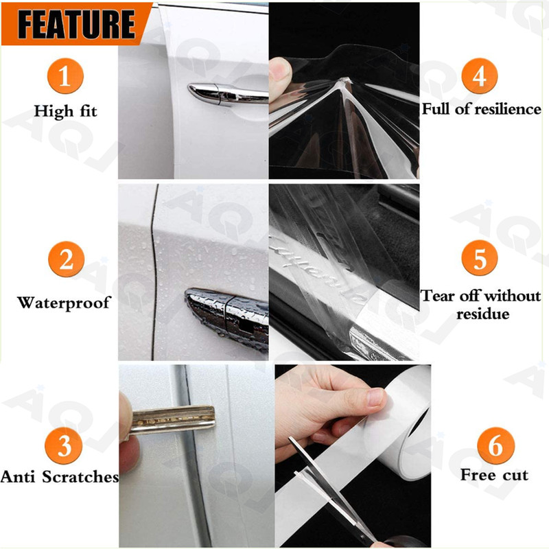 5M*7cm Car Door Protector Sill Scuff Cover Sticker Antiscratch Transparent Strip gallery