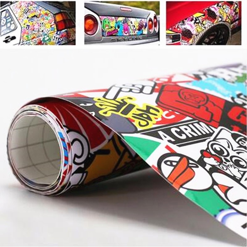 Vinyl Decal Car Bomb Wrap Sheet Cartoon Panda Graffiti DIY Sticker Water Proof gallery