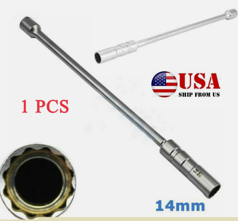 14mm Joint 3/8″ Thin Wall Spark Plug Sleeve Socket Removal Tool For BMW Benz