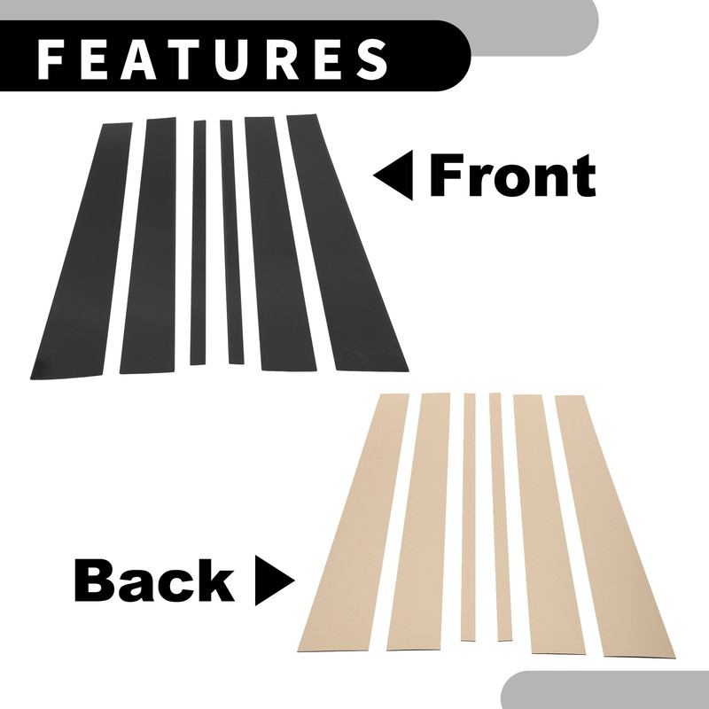 Door Pillar Window Trim Sticker SIX Custom for Ford Expedition 97-16 Black gallery