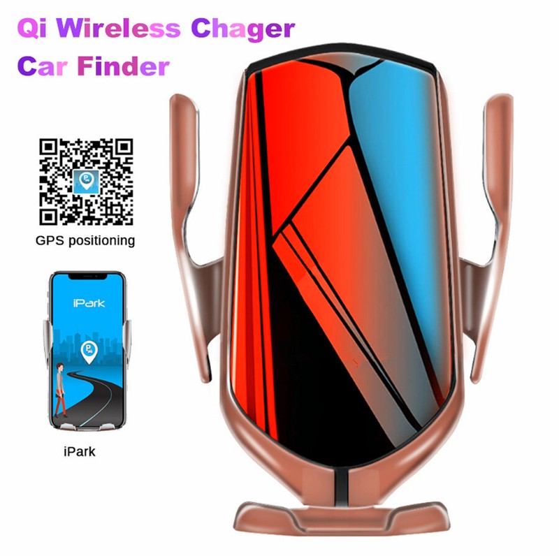 10W Wireless Charger Automatic Clamping Phone Holder GPS APP Positioning Finder gallery