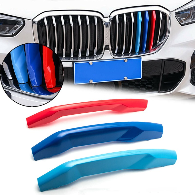 Front Grille Grill Cover Strips Clip Trim For BMW X6 F16 Accessories 2017-2018+ gallery