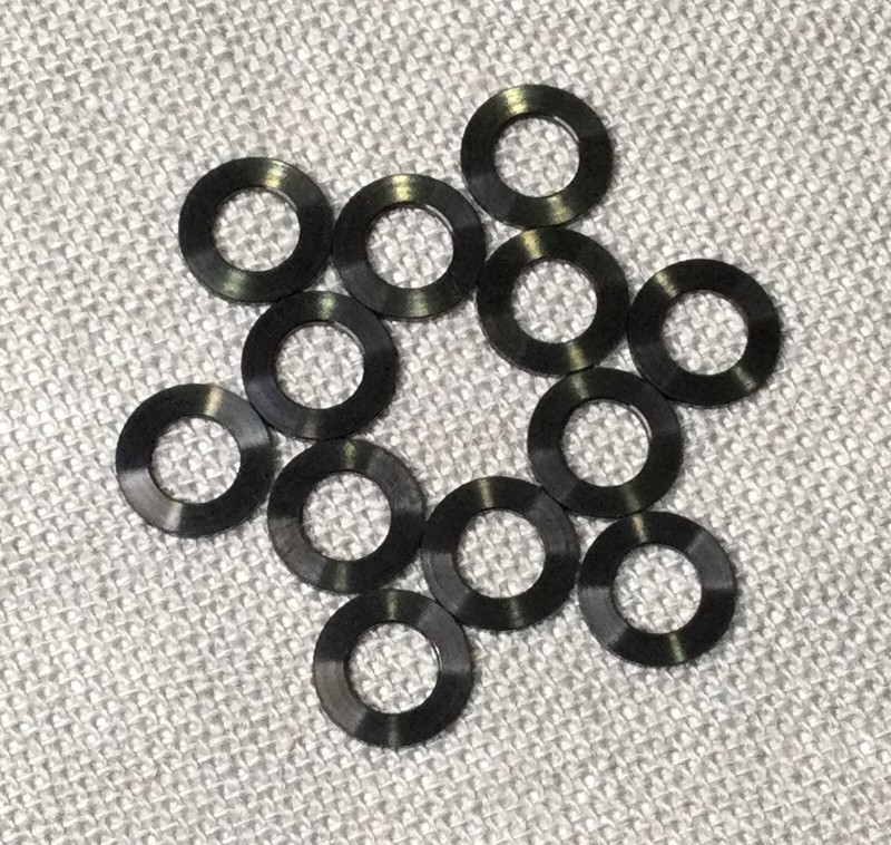APk M12 GR5 Titanium Flat Washer, BLACK x 12