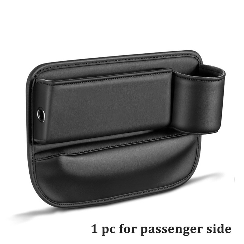 Right Side Leather Car Seat Organizer Box Gap Pocket Storage Holder Accessories
