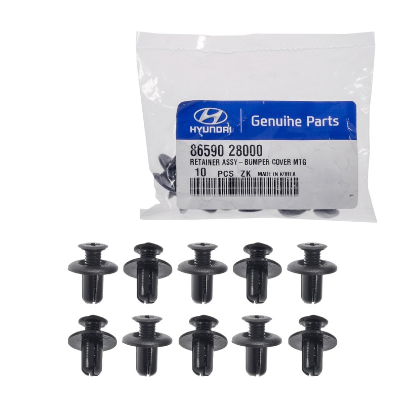 Set of 10 OEM 86590-28000 Bumper Retainer Push Clip 8mm – 12mm Hole For Hyundai