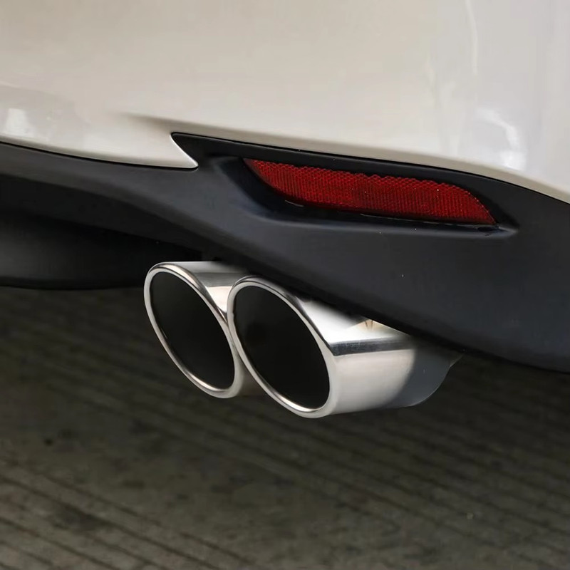 Car Rear Exhaust Pipe Tail Muffler Tip Matte Black Stainless Steel Accessories K gallery