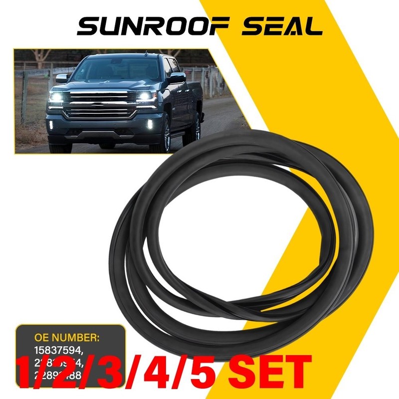 22815954 Sunroof Seal Rubber Edge Trim For 2014-2016 Chevrolet Silverado 1-5SET