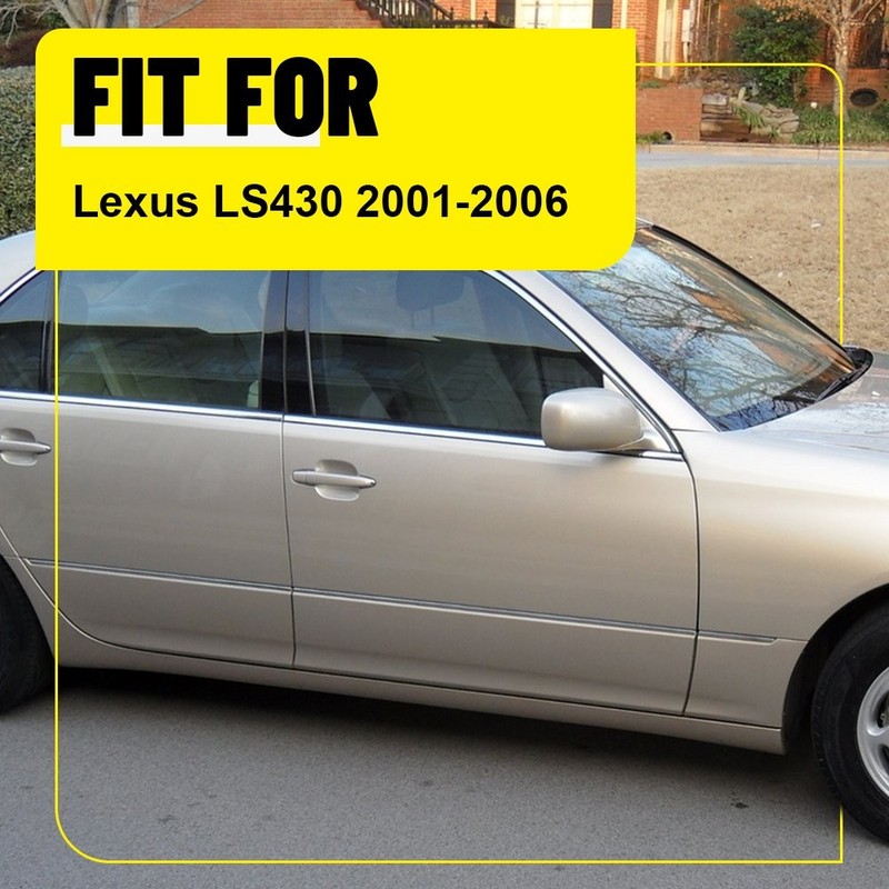 For Lexus LS430 2001-06 Glossy Black Pillar Posts Window Door Trim Covers 6-60X gallery