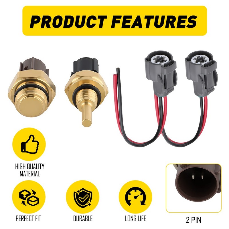 Coolant Temperature Sensor&Switch +CONNECTORS For HONDA Civic ACURA ISUZU 1~10X gallery