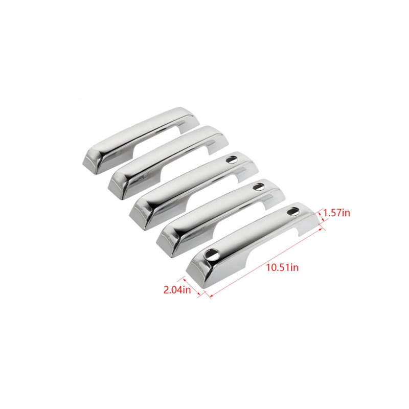 For Ford Bronco 2021-2026 ABS Chrome Exterior Side Door Handles Cover Trim 5PCS gallery