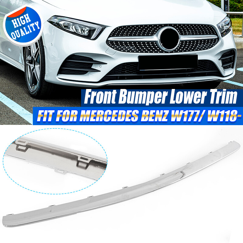 Front Bumper Lower Chrome Molding Trim For Mercedes A Class W177 A180 A200 2018+