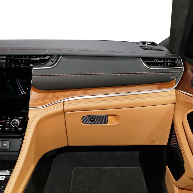 Co-pilot Storage Box Handle Trim Fit for Jeep Grand Cherokee 21+Carbon Fiber ABS gallery