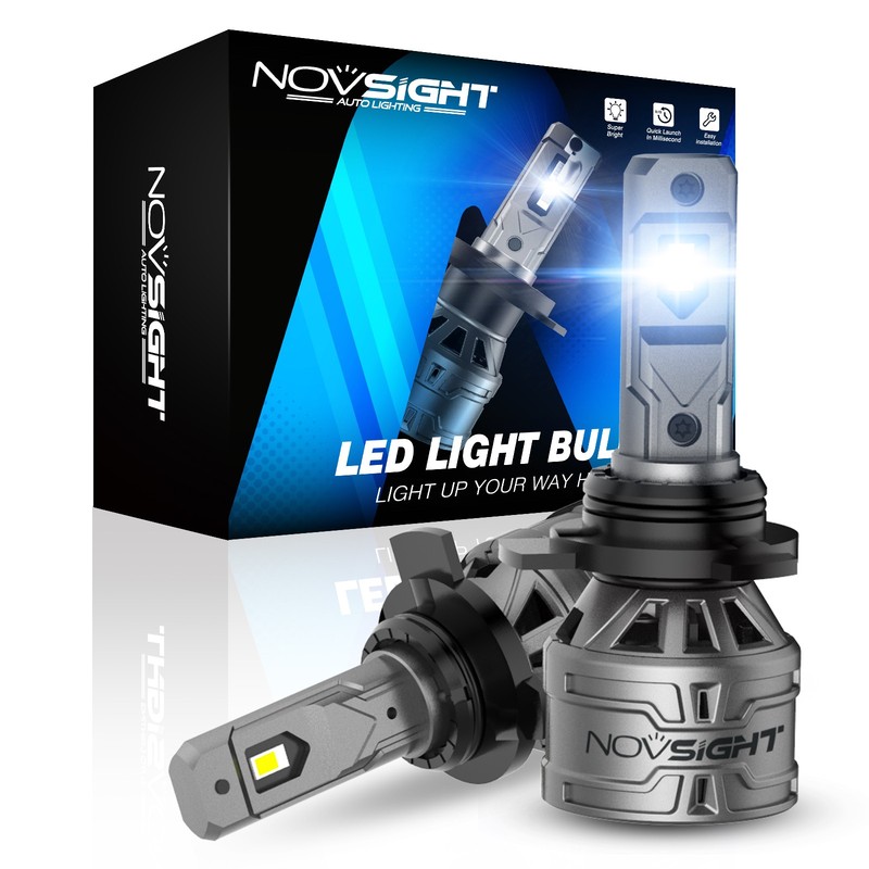 NOVSIGHT 9012 LED Headlight Bulbs 20000LM High/Low Beam 6500k White Super Bright