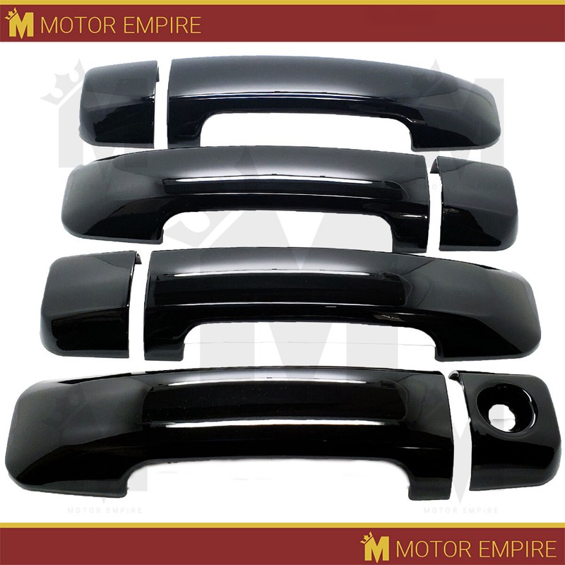 Black Door Handle Cover Trim ABS Plastic For 07–17 Tundra 08–17 Sequoia