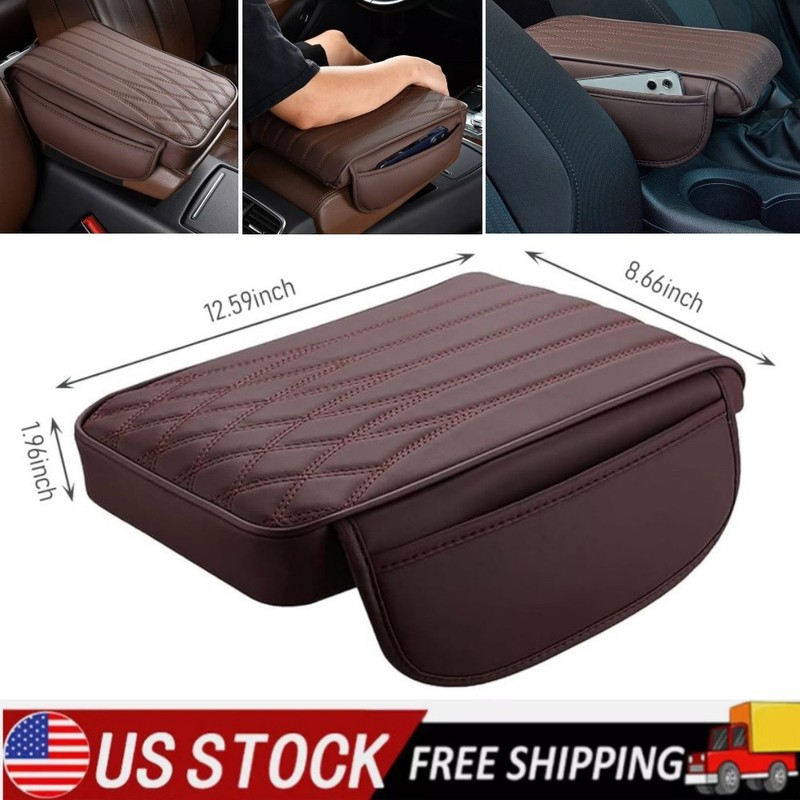 Car Center Console Cover Universal Microfiber Leather Car Armrest Cover Cushion