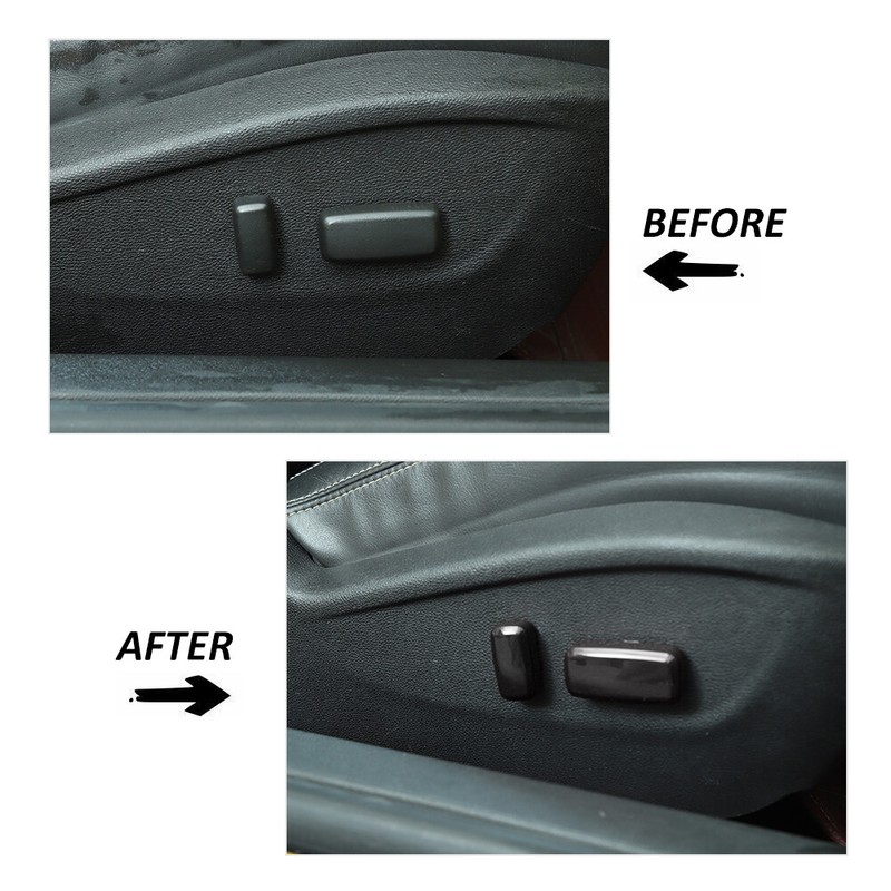 Black Electric Seat Adjust Handle Switch Button Trim 4pcs For Camaro 2010-2015 gallery