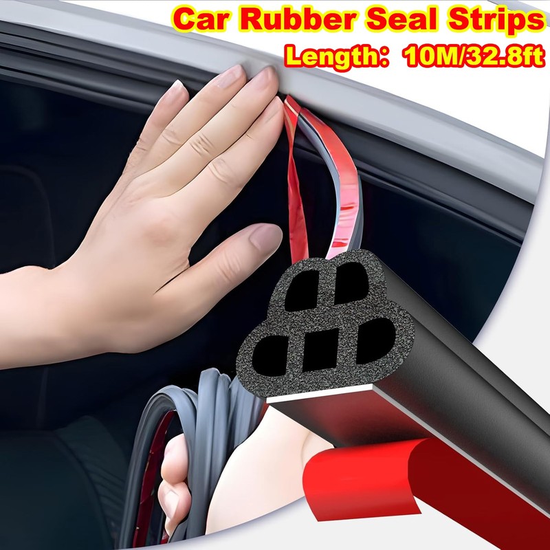 33FT Car Door Edge Rubber Seal Weather Strip For Toyota L Shape Accessories